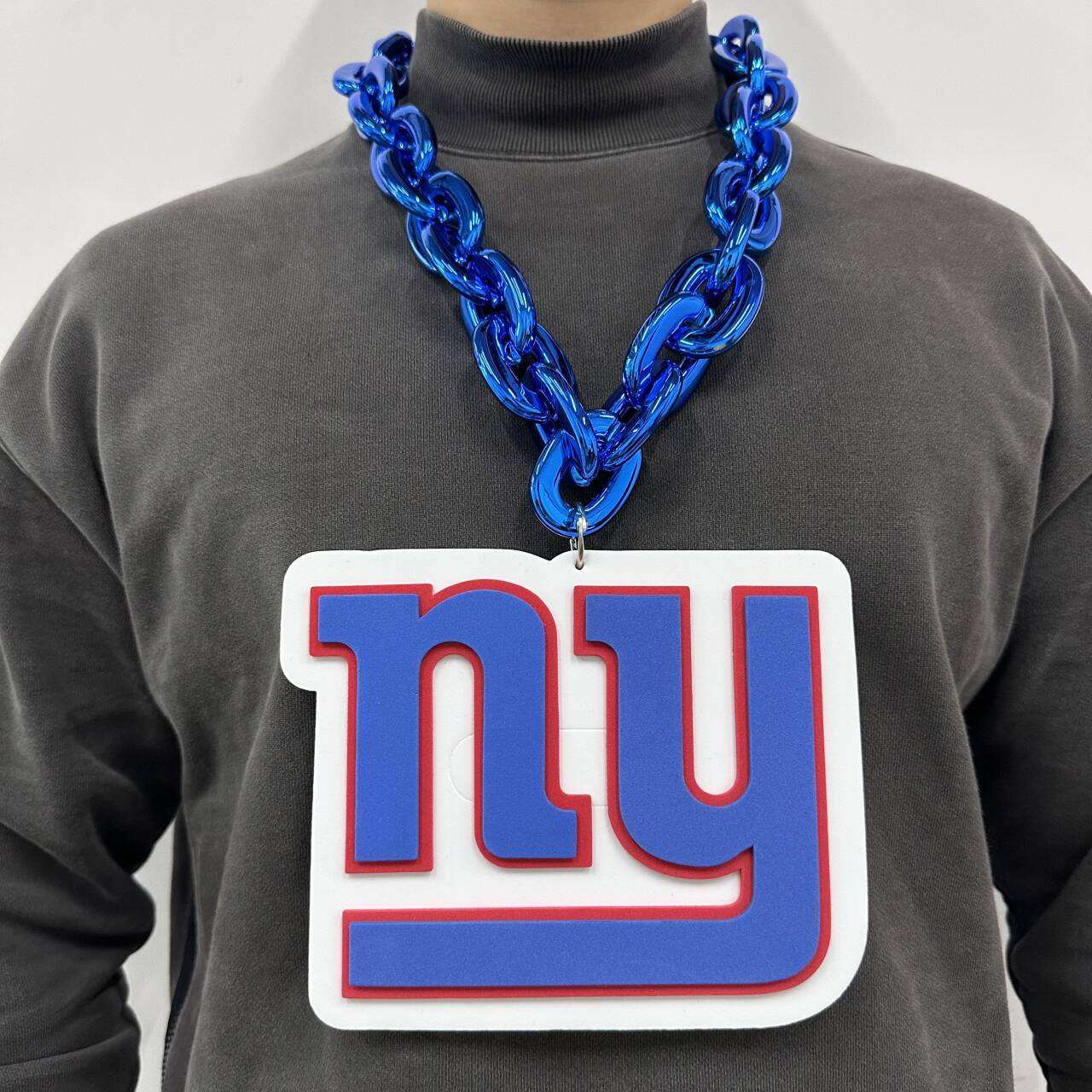 Custom nfl 2025 Season Support Fashion Team Activities 32 Teams Big logo  eagles Lions Broncos 3D EVA Foam Chain Fan Necklace